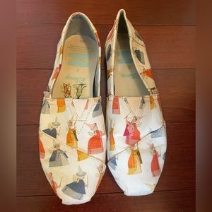 Sleeping Beauty Toms, featuring the fairy god mothers.